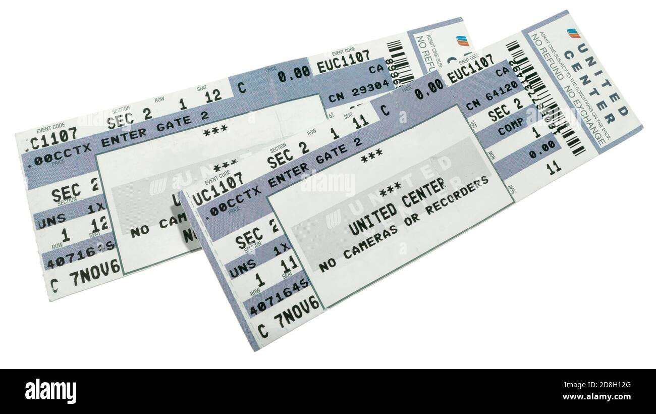 Concert tickets pair
