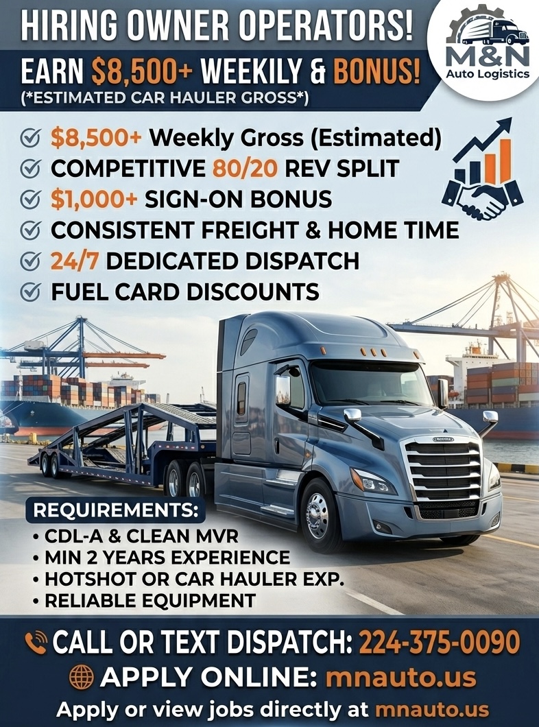 Hiring Experienced Car Hauler Owner-Operators